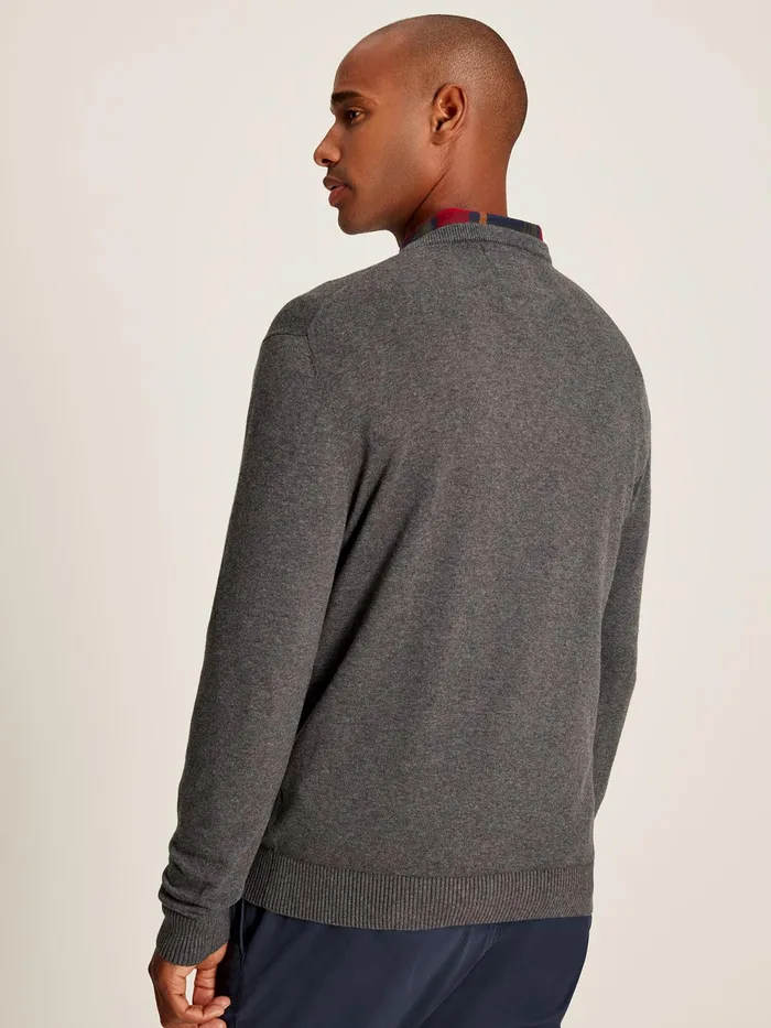 Joules Knitwear Grey Cotton Crew Neck Jumper 8211 Men