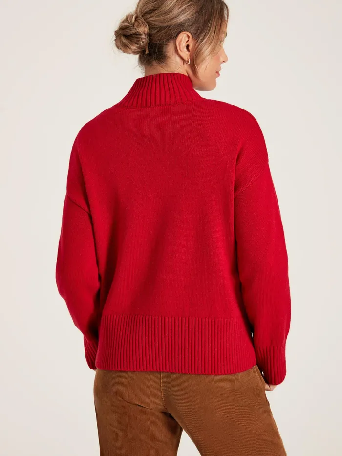 Joules Knitwear Red Best In Snow Jumper 8211 Women