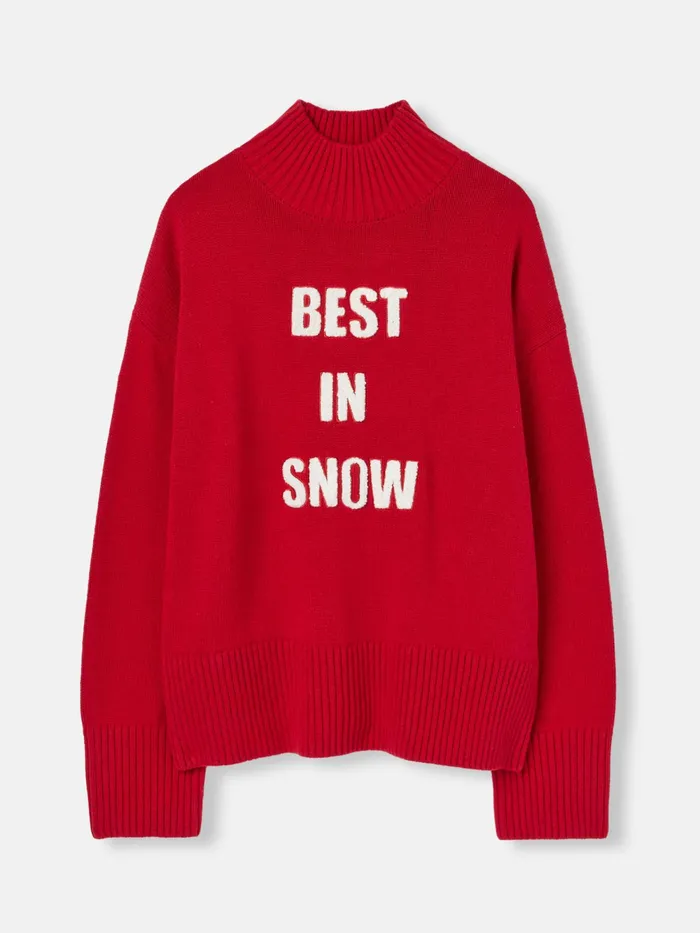 Joules Knitwear Red Best In Snow Jumper 8211 Women