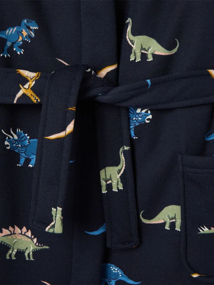 Joules Nightwear Navy Blue Fleece Lined Dressing Gown 8211 Boys