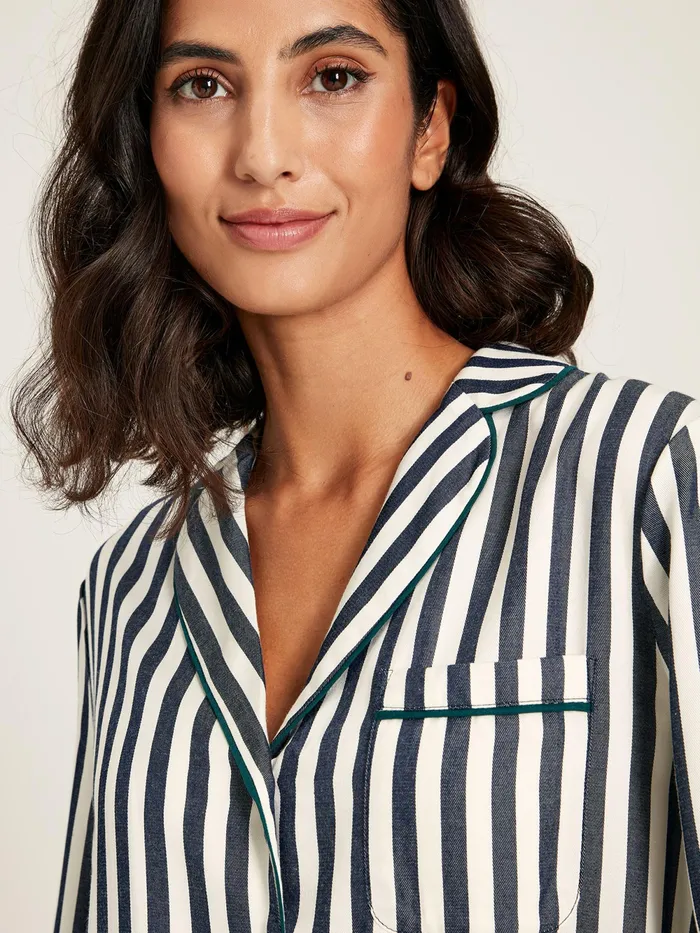Joules Nightwear Navy Stripe Pyjama Set 8211 Women