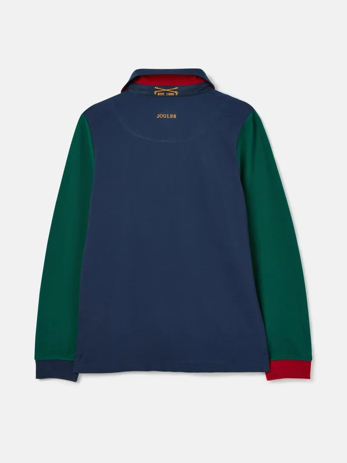 Joules Polo Shirts Navy Long Sleeve Cotton Polo Shirt 8211 Boys