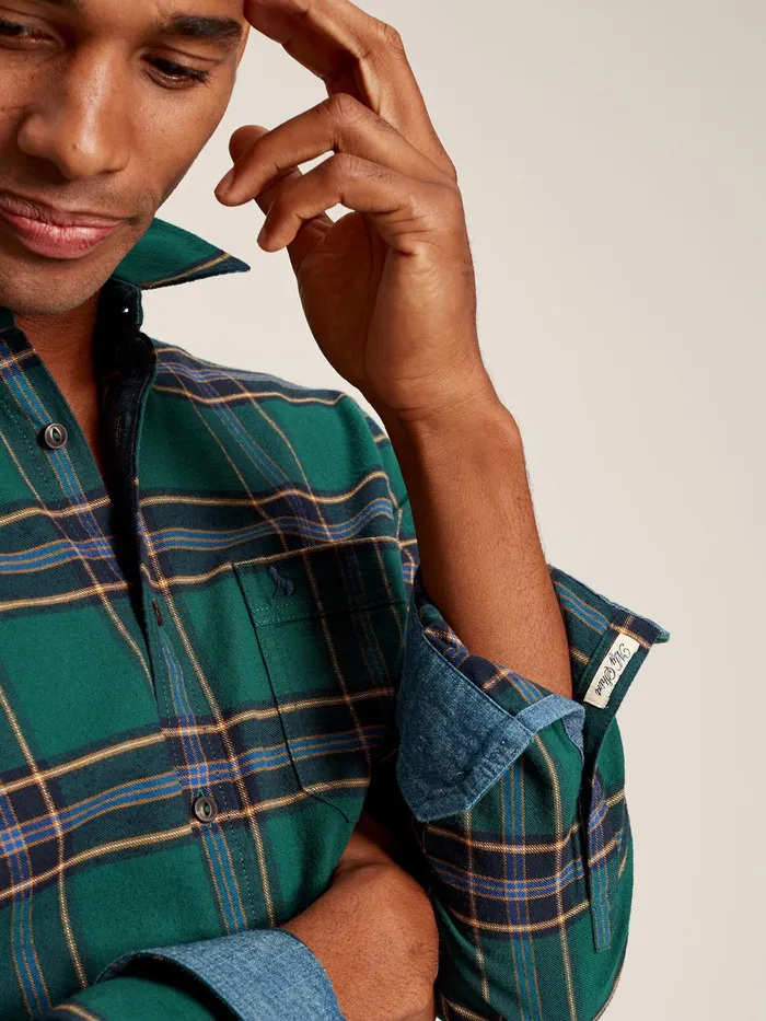 Joules Shirts Green Cotton Check Shirt 8211 Men