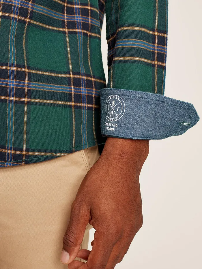 Joules Shirts Green Cotton Check Shirt 8211 Men