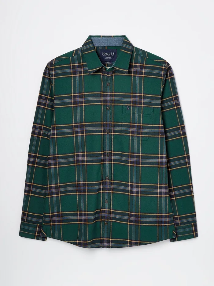 Joules Shirts Green Cotton Check Shirt 8211 Men