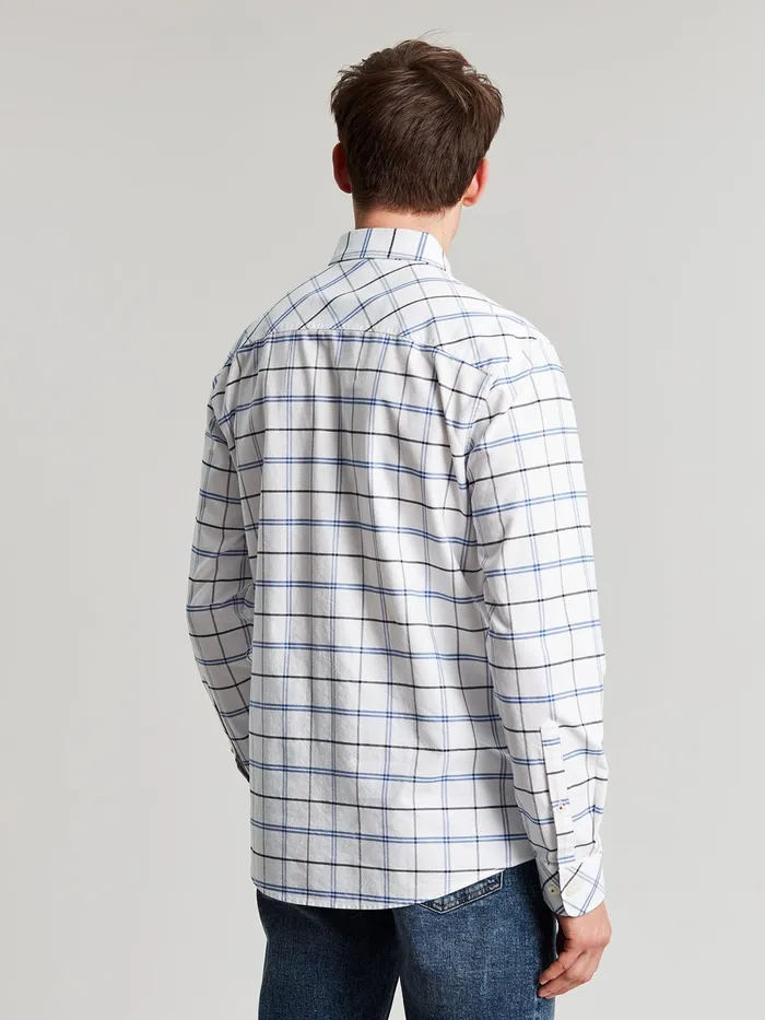 Joules Shirts WhiteBlue Cotton Check Shirt 8211 Men