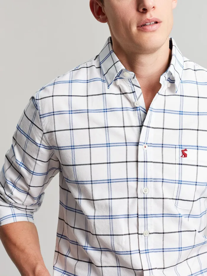 Joules Shirts WhiteBlue Cotton Check Shirt 8211 Men