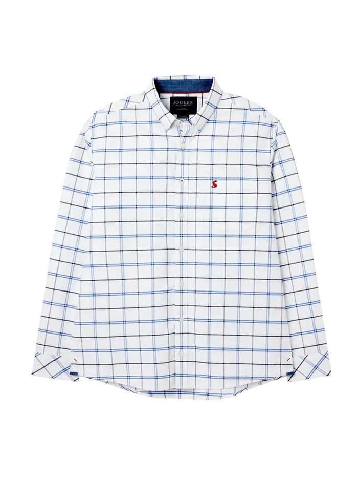 Joules Shirts WhiteBlue Cotton Check Shirt 8211 Men