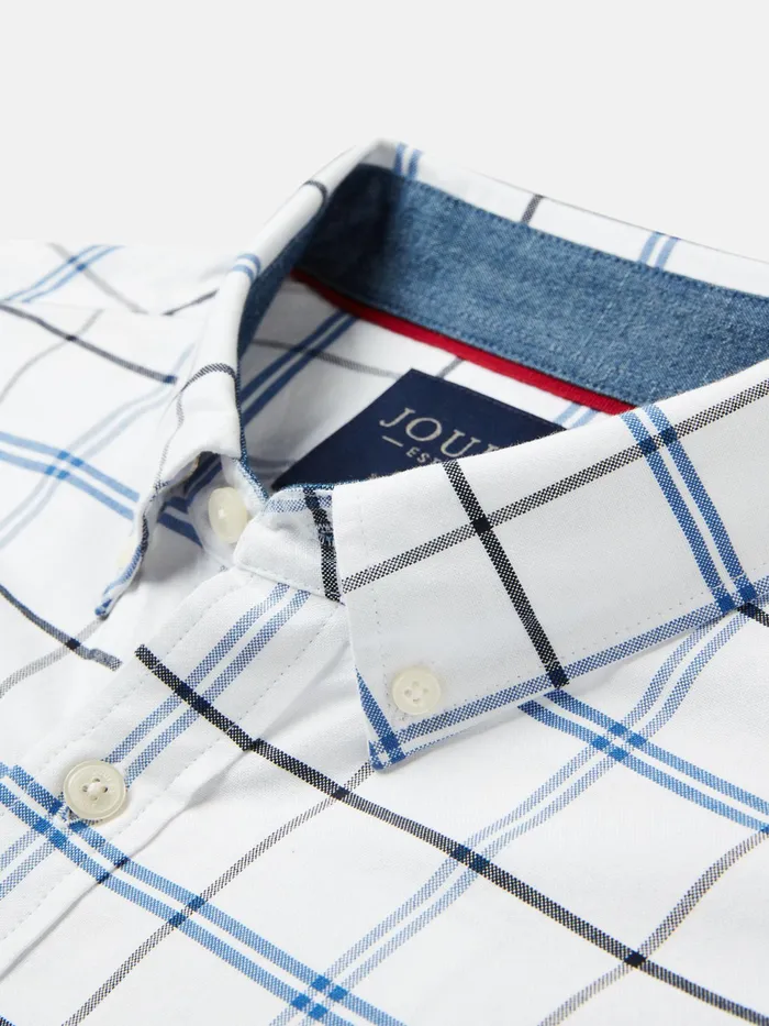 Joules Shirts WhiteBlue Cotton Check Shirt 8211 Men