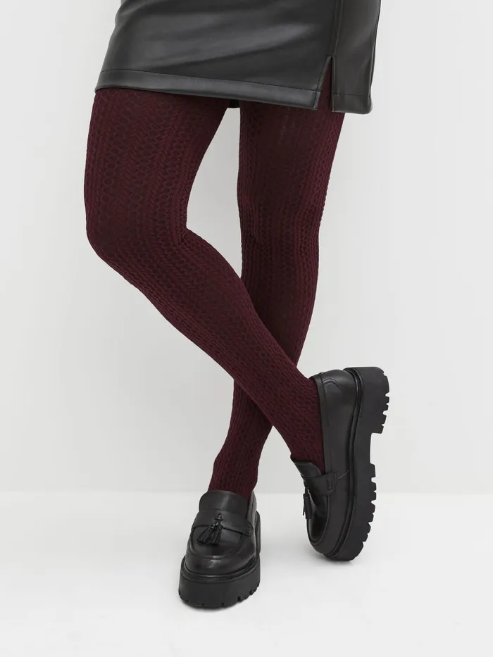 Joules Socks and Tights Next Berry Red Knitted Tights 1 Pack 8211 Women