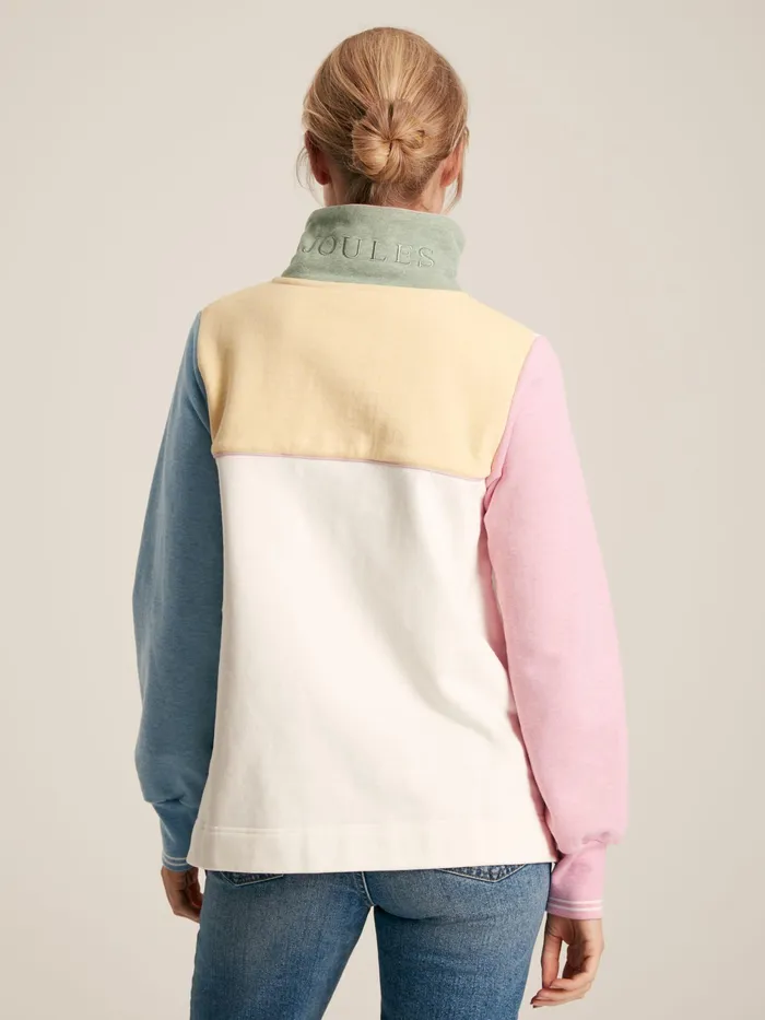 Joules Sweatshirts and Hoodies Multi Quarter Zip Funnel Neck Sweatshirt 8211 Women