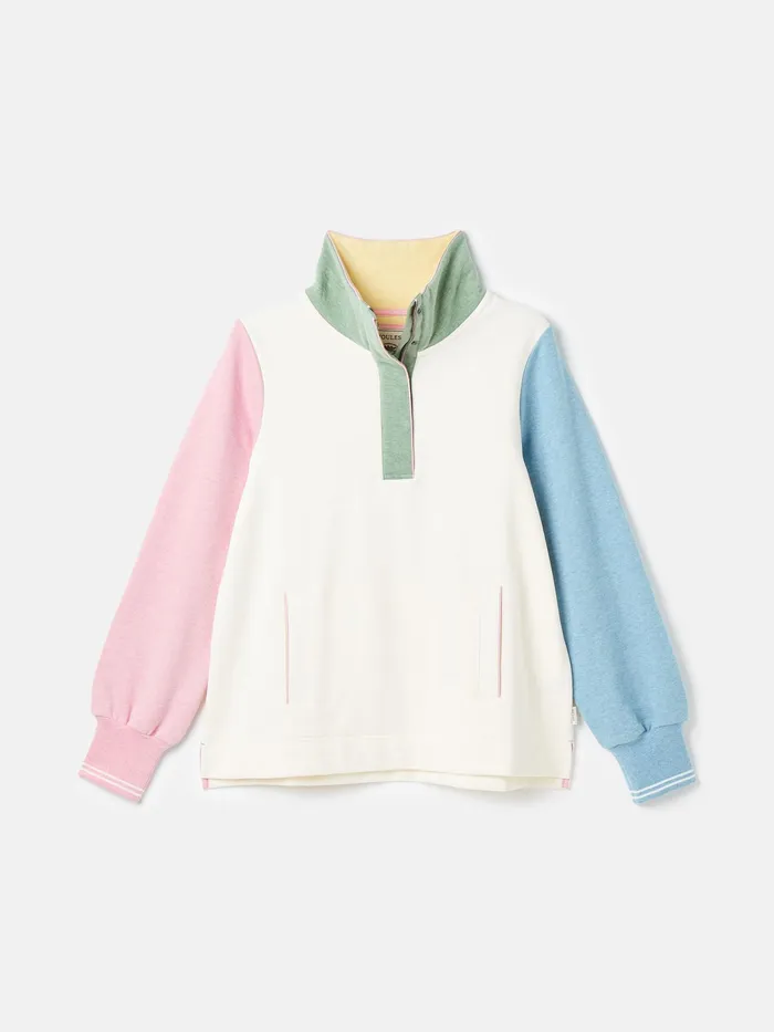 Joules Sweatshirts and Hoodies Multi Quarter Zip Funnel Neck Sweatshirt 8211 Women
