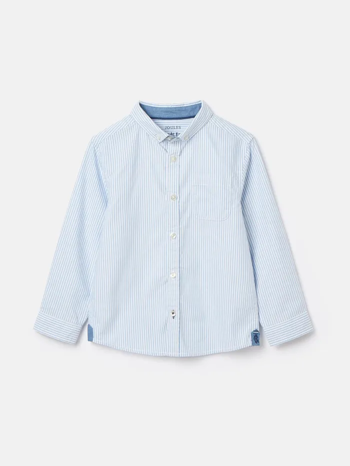 Joules Tops and Tshirts Blue Long Sleeve Striped Shirt 8211 Boys