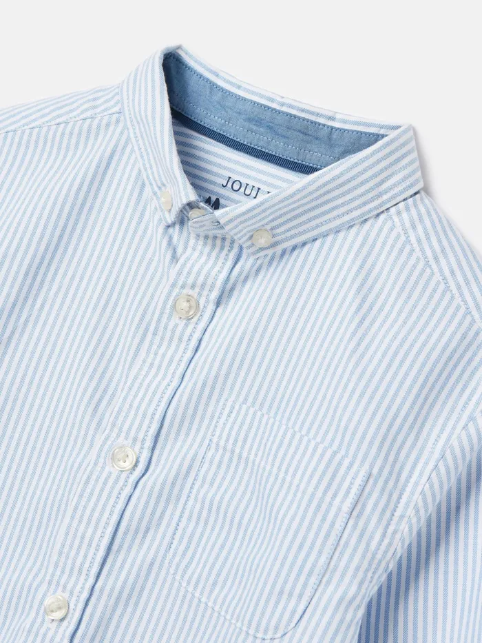 Joules Tops and Tshirts Blue Long Sleeve Striped Shirt 8211 Boys