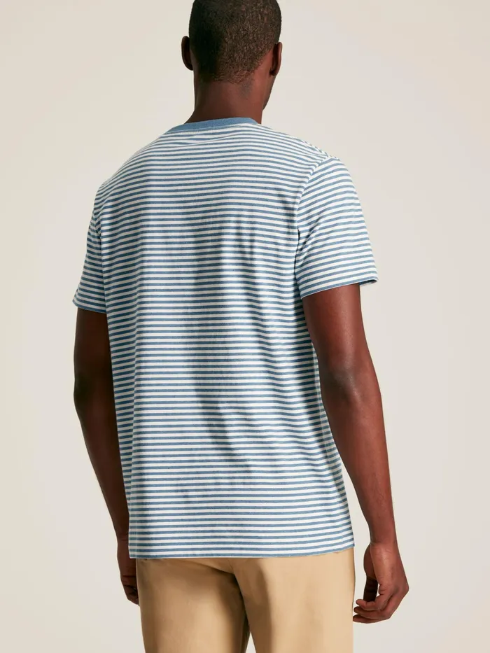 Joules Tops and Tshirts Blue Stripe Jersey Crew Neck TShirt 8211 Men