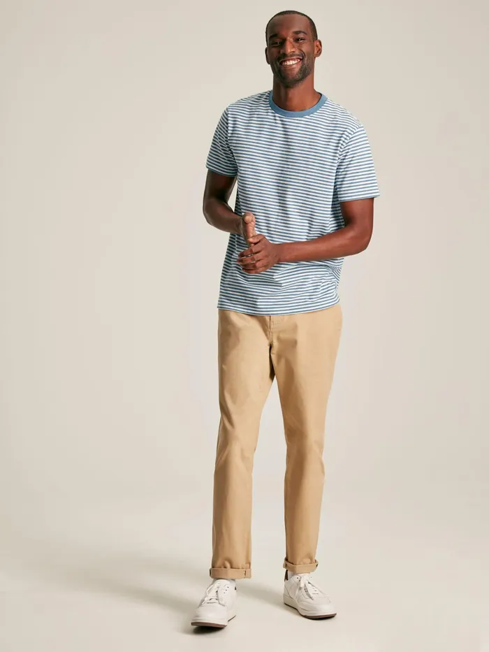 Joules Tops and Tshirts Blue Stripe Jersey Crew Neck TShirt 8211 Men