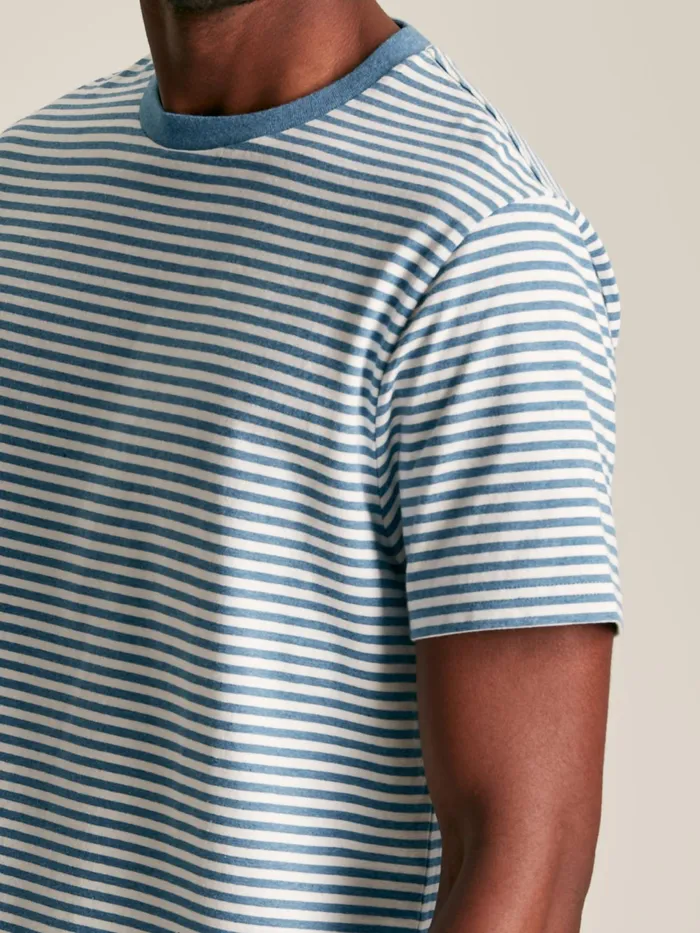 Joules Tops and Tshirts Blue Stripe Jersey Crew Neck TShirt 8211 Men