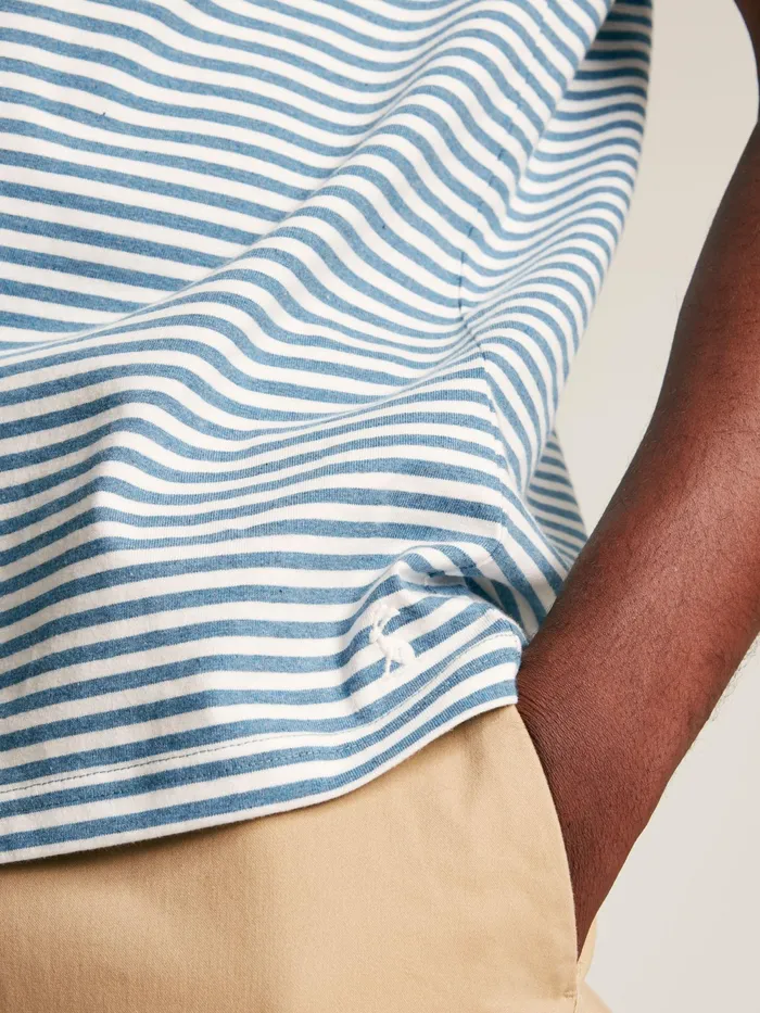 Joules Tops and Tshirts Blue Stripe Jersey Crew Neck TShirt 8211 Men