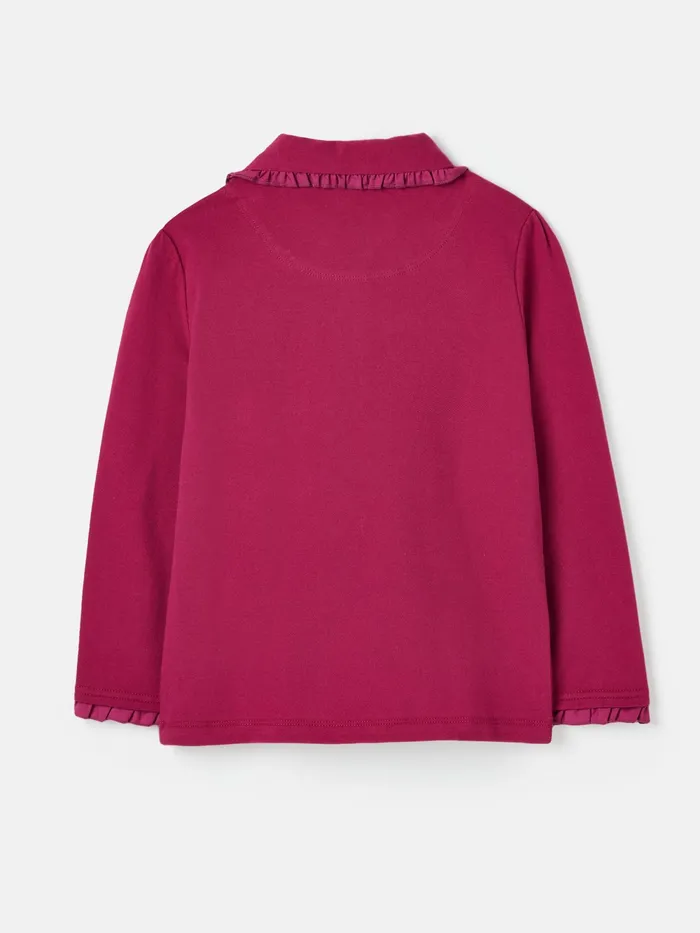 Joules Tops and Tshirts Red Long Sleeved Polo Shirt 8211 Girls