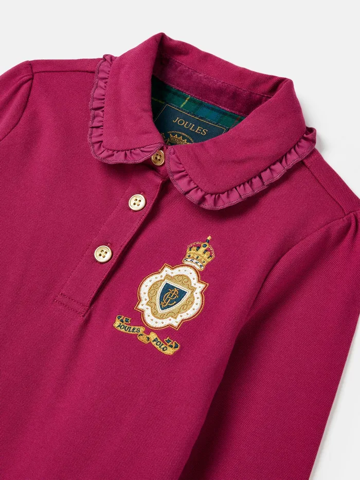 Joules Tops and Tshirts Red Long Sleeved Polo Shirt 8211 Girls