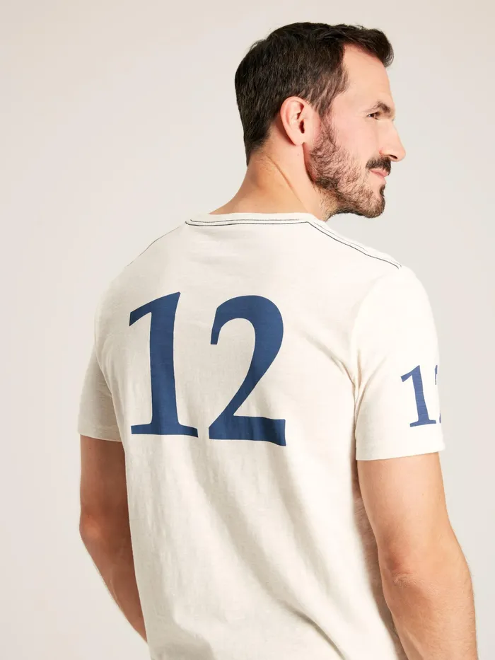 Joules Tops and Tshirts White Graphic TeeGraphic Jersey TShirt 8211 Men