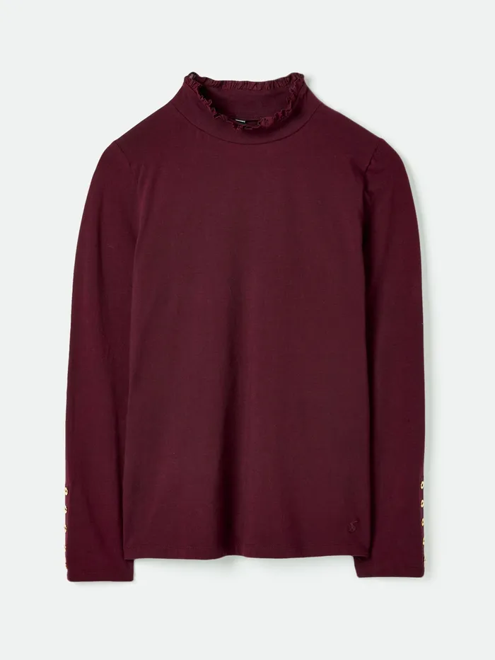 Joules Tops Burgundy Red Roll Neck Top 8211 Women