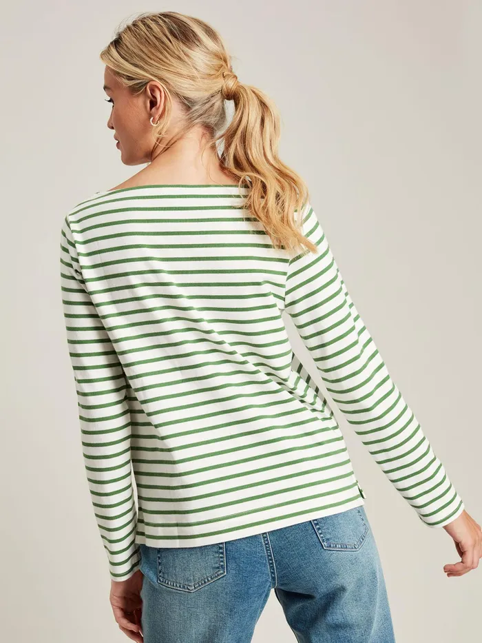 Joules Tops Green Striped Long Sleeve Breton Top 8211 Women