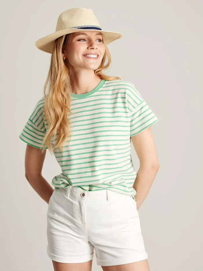 Joules Tops Green Striped Short Sleeve TShirt 8211 Women
