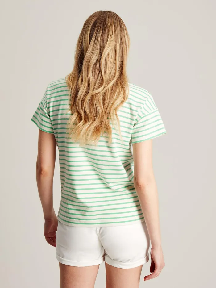 Joules Tops Green Striped Short Sleeve TShirt 8211 Women