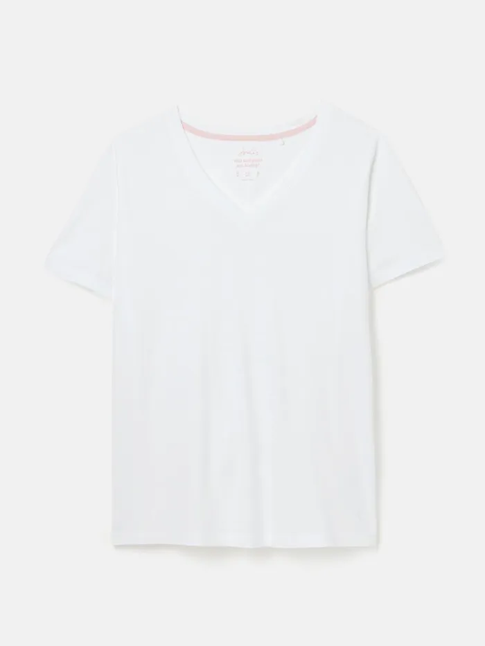 Joules Tops White V Neck Tshirt 8211 Women
