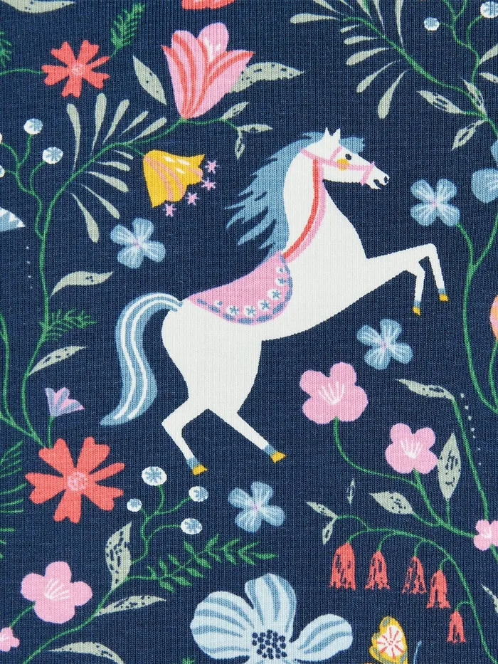 Joules Trousers and Leggings Navy Blue Printed Jersey Leggings 8211 Girls