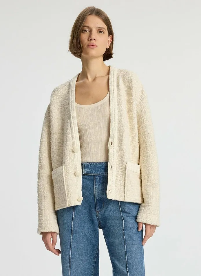 Jumpsuits Women ALC Peyton Cotton Boucl Jacket Buttercream