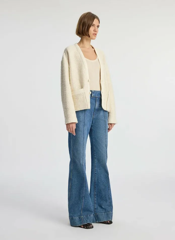 Jumpsuits Women ALC Peyton Cotton Boucl Jacket Buttercream Jumpsuits Women ALC Peyton Cotton Boucl Jacket Buttercream