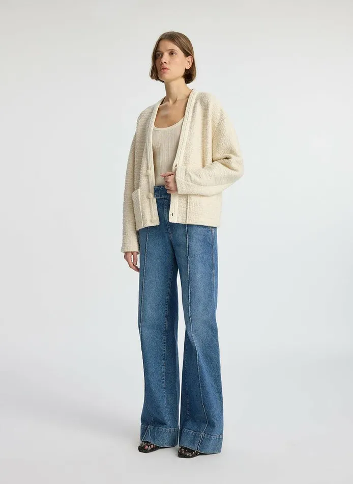 Jumpsuits Women ALC Peyton Cotton Boucl Jacket Buttercream Jumpsuits Women ALC Peyton Cotton Boucl Jacket Buttercream