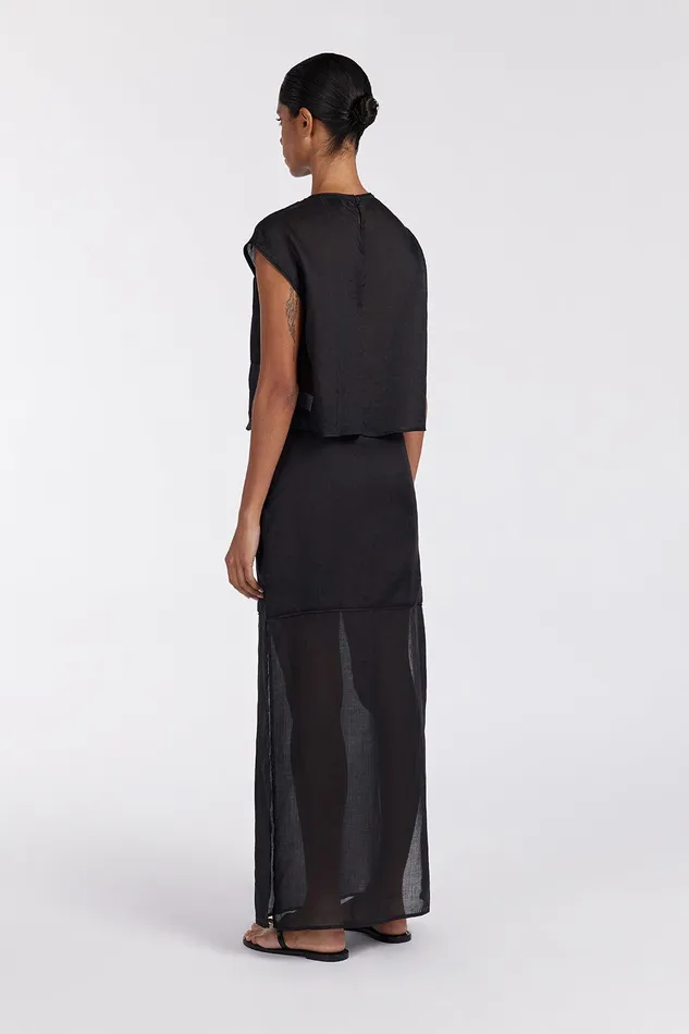 KAI BLACK RAMIE MIDI SKIRT Women DISSH Midi