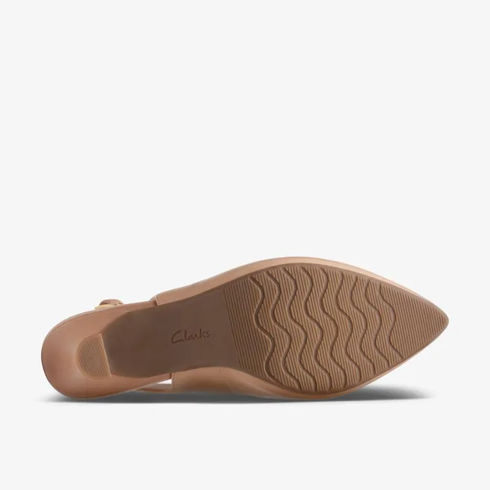Kataleyna Step Warm Beige Leather Women Clarks Dress Shoes