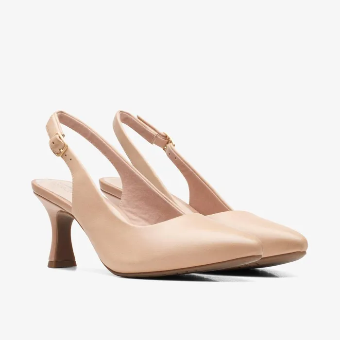Kataleyna Step Warm Beige Leather Women Clarks Dress Shoes