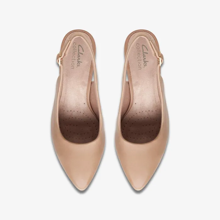 Kataleyna Step Warm Beige Leather Women Clarks Dress Shoes