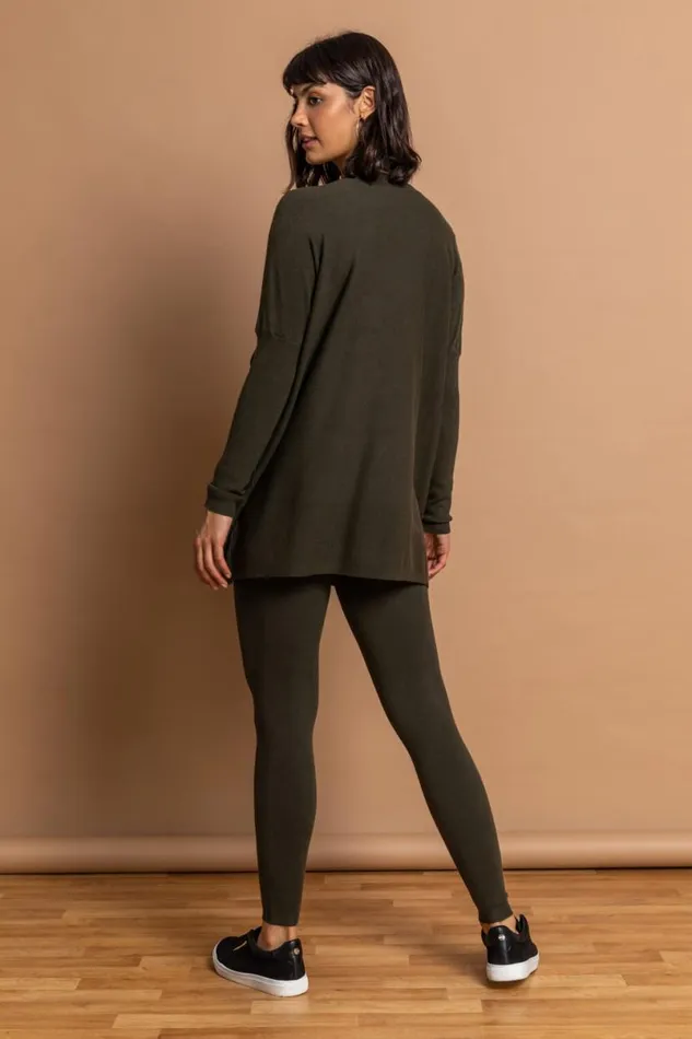 Khaki Camo Embellished Star Jumper Women Roman Tops
