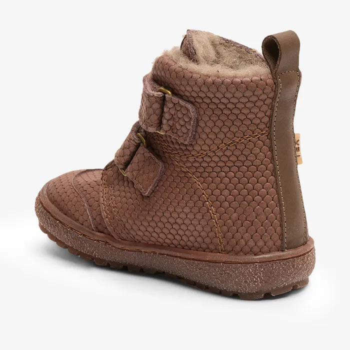 KIDS bisgaardshoes storm tex violet waves Brown Winter boots