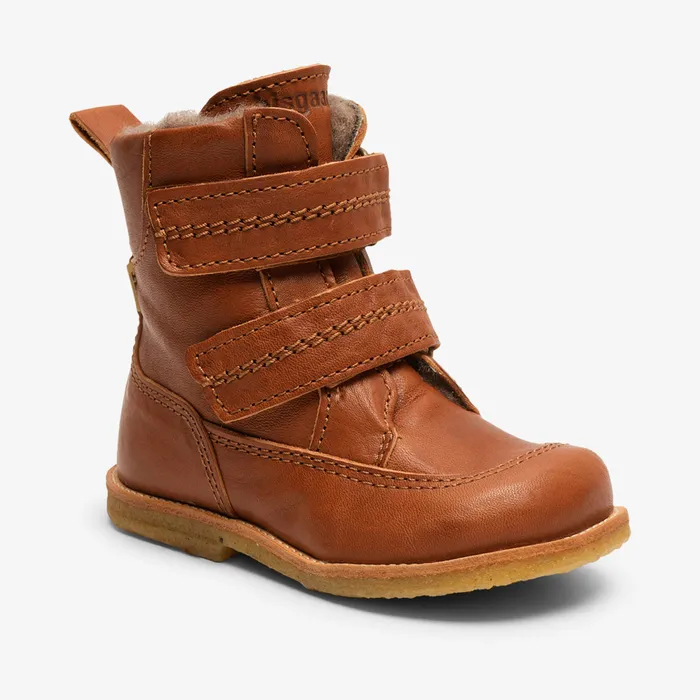 KIDS Boots bisgaardshoes eliah tex cognac Brown