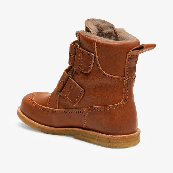 KIDS Boots bisgaardshoes eliah tex cognac Brown