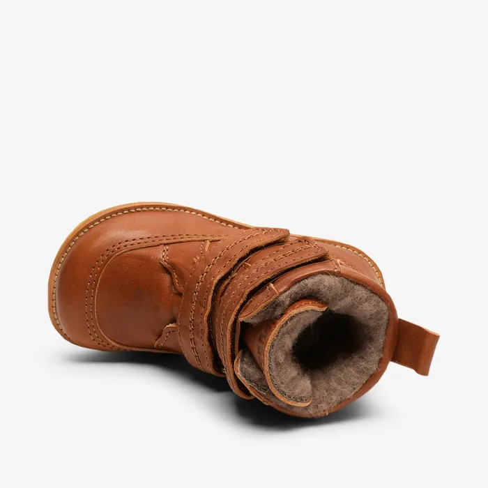 KIDS Boots bisgaardshoes eliah tex cognac Brown