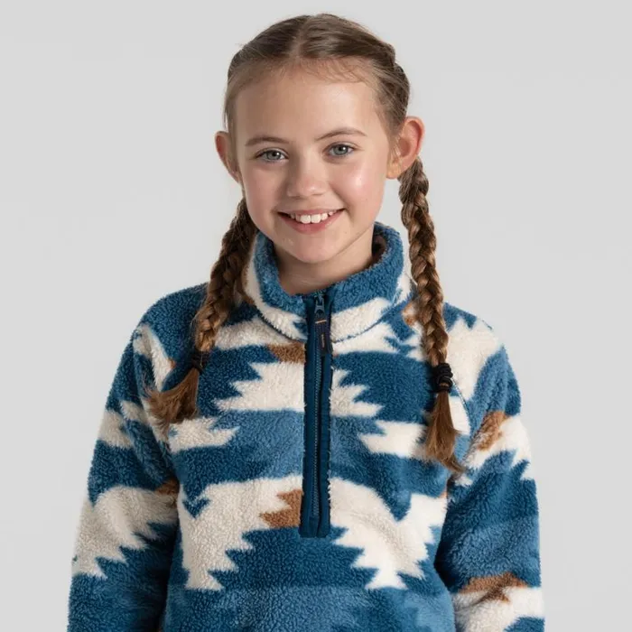 Kids Half Zip Fleece Craghoppers Kid039s Pico Half Zip Fleece Tourmaline Blue Print Kids Half Zip Fleece Craghoppers Kid039s Pico Half Zip Fleece Tourmaline Blue Print