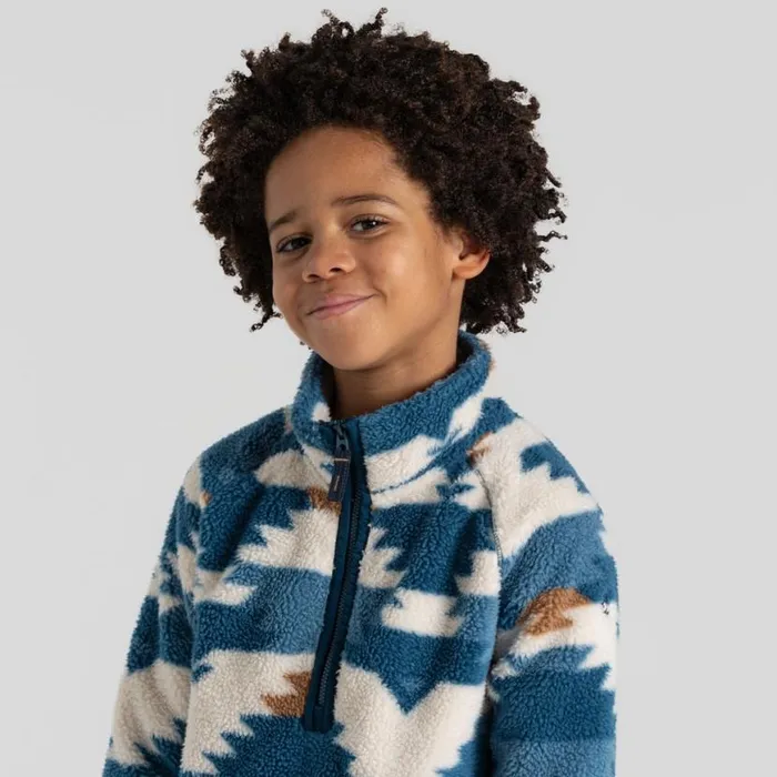 Kids Half Zip Fleece Craghoppers Kid039s Pico Half Zip Fleece Tourmaline Blue Print Kids Half Zip Fleece Craghoppers Kid039s Pico Half Zip Fleece Tourmaline Blue Print
