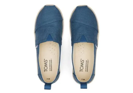 Kids KidsYouth Alpargata Woven Ocean Blue TOMS Alpargatas