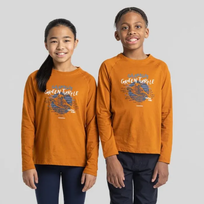 Kids Long Sleeve Craghoppers PumpkinSpice Turtle