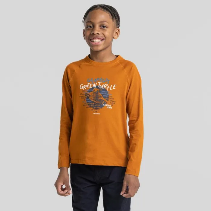 Kids Long Sleeve Craghoppers PumpkinSpice Turtle