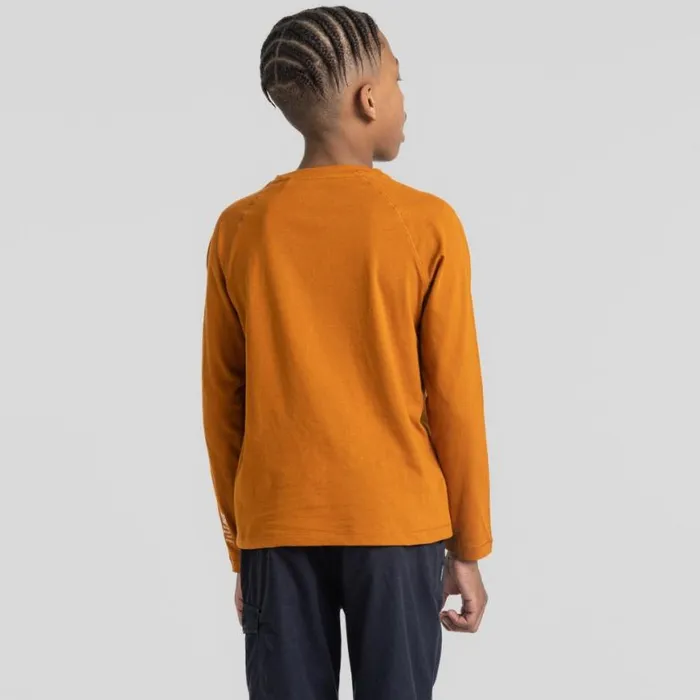 Kids Long Sleeve Craghoppers PumpkinSpice Turtle