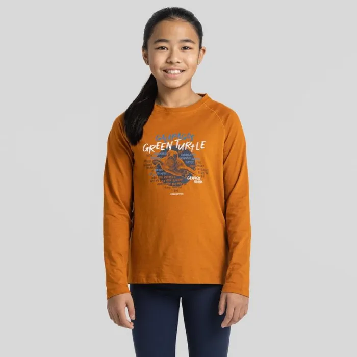 Kids Long Sleeve Craghoppers PumpkinSpice Turtle